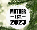 Mother Established EST. 2023 - Circle Ornament