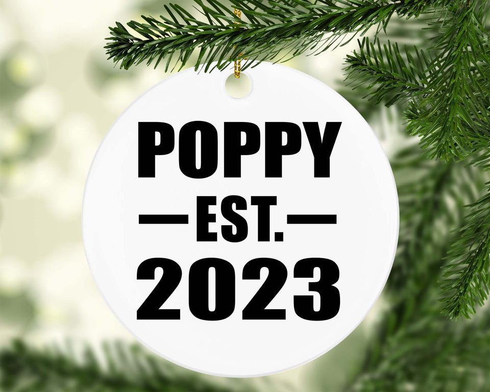 Poppy Established EST. 2023 - Circle Ornament