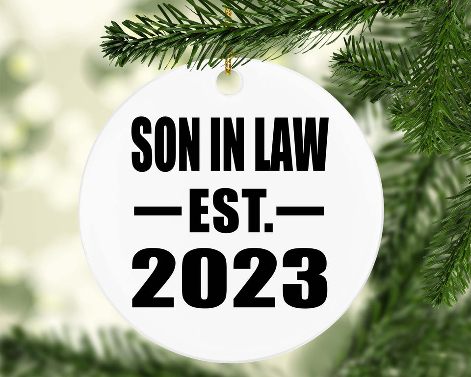 Son In Law Established EST. 2023 - Circle Ornament