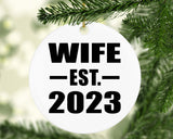 Wife Established EST. 2023 - Circle Ornament