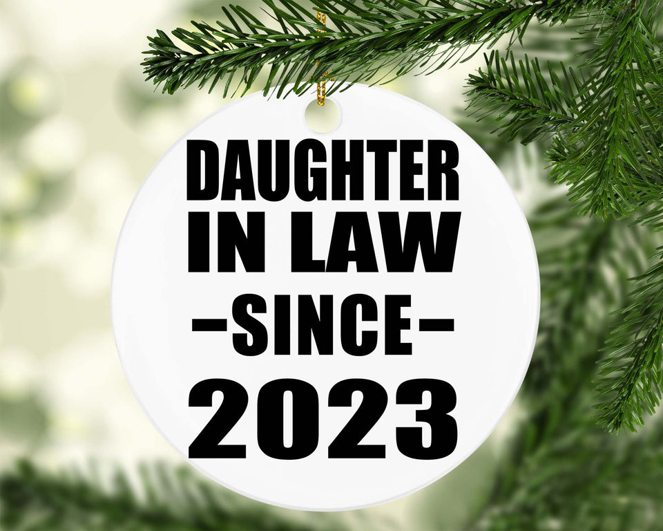 Daughter In Law Since 2023 - Circle Ornament