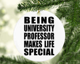 Being University Professor Makes Life Special - Circle Ornament