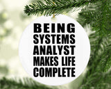 Being Systems Analyst Makes Life Complete - Circle Ornament