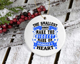 The Smallest Hands Make The Biggest Mark On Grandpa's Heart - Circle Ornament