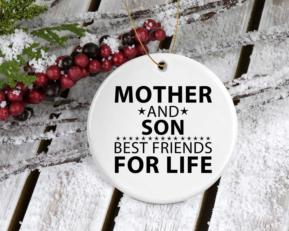 Mother and Son, Best Friends For Life - Circle Ornament