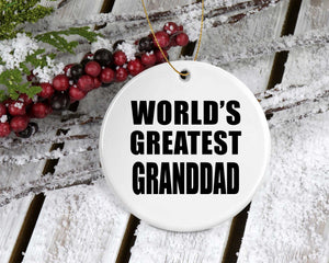 World's Greatest Granddad - Circle Ornament
