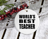 World's Best Teacher - Circle Ornament
