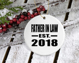 Father In Law Established EST. 2018 - Circle Ornament
