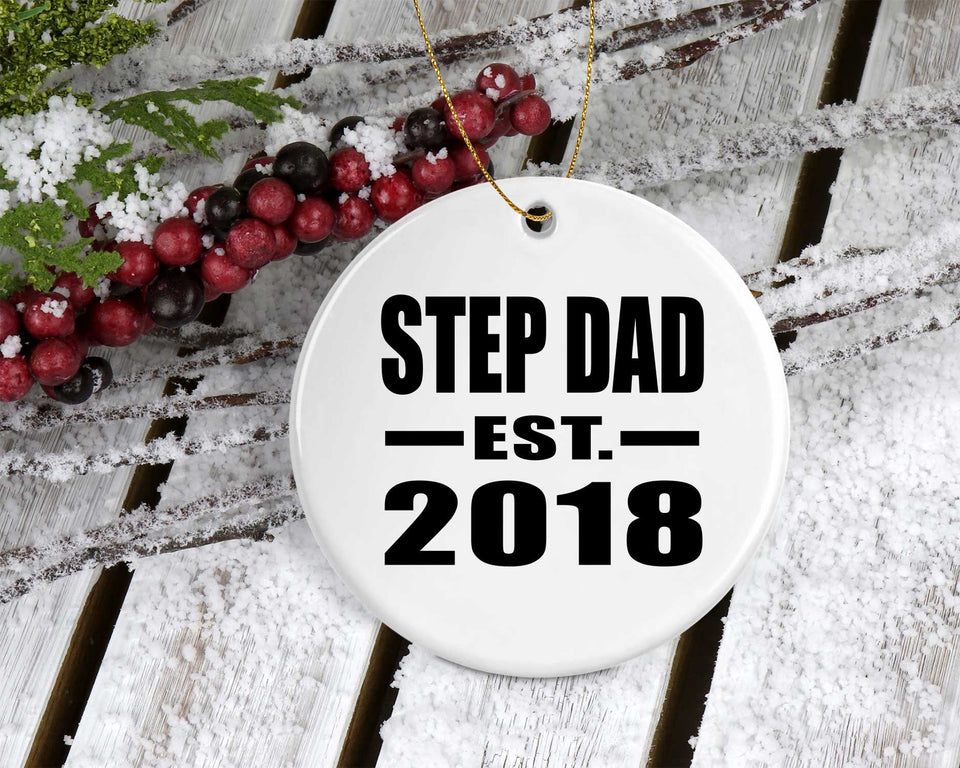 Step Dad Established EST. 2018 - Circle Ornament