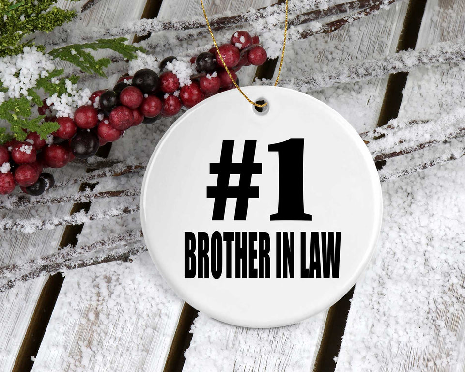 Number One #1 Brother In Law - Circle Ornament