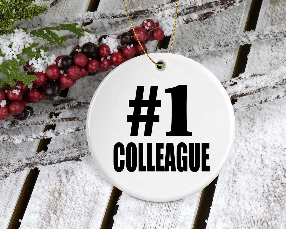 Number One #1 Colleague - Circle Ornament