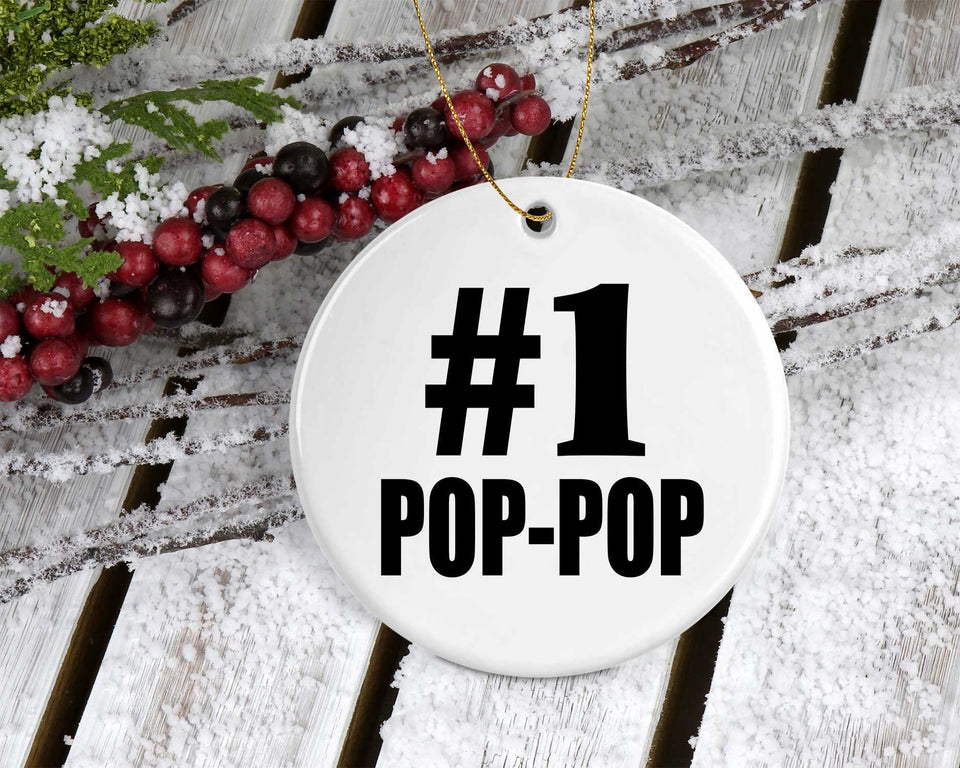 Number One #1 Pop-Pop - Circle Ornament