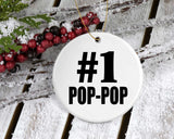 Number One #1 Pop-Pop - Circle Ornament