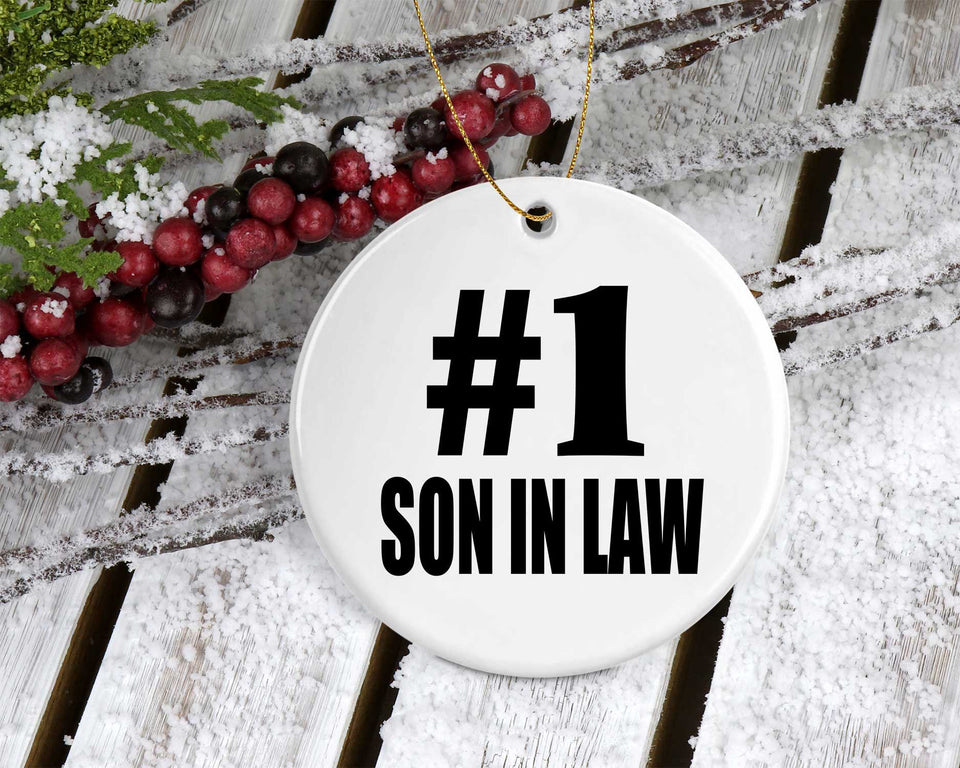 Number One #1 Son In Law - Circle Ornament