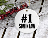 Number One #1 Son In Law - Circle Ornament