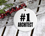 Number One #1 Architect - Circle Ornament