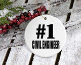 Number One #1 Civil Engineer - Circle Ornament