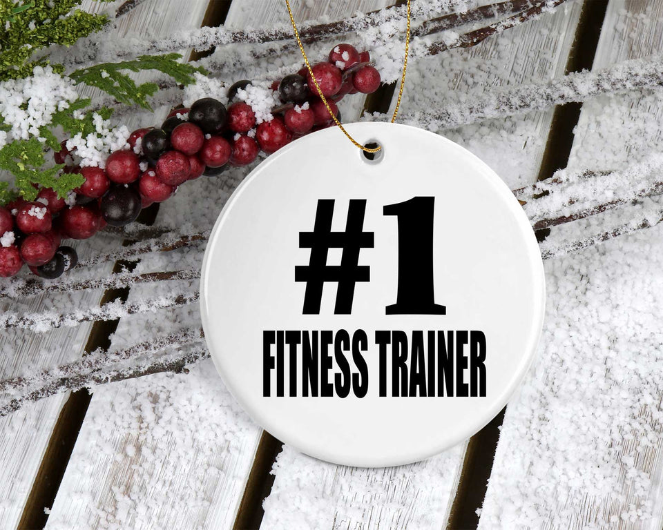 Number One #1 Fitness Trainer - Circle Ornament