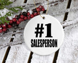 Number One #1 Salesperson - Circle Ornament