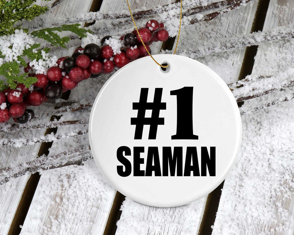 Number One #1 Seaman - Circle Ornament