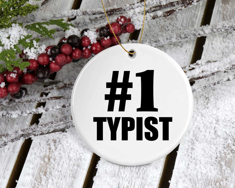 Number One #1 Typist - Circle Ornament