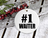 Number One #1 Waiter - Circle Ornament