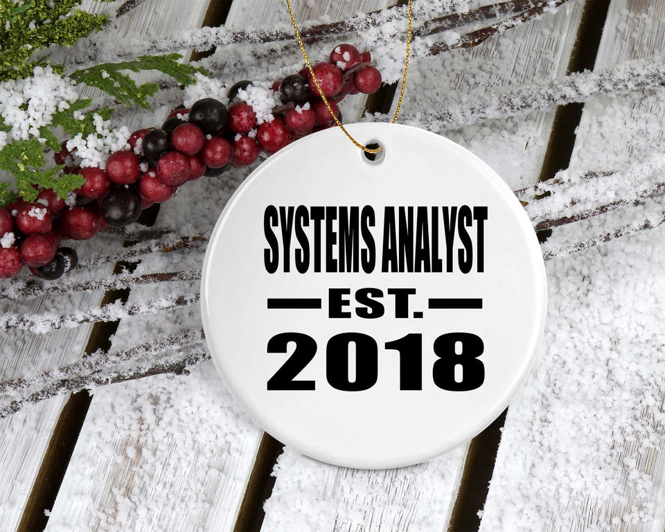 Systems Analyst Established EST. 2018 - Circle Ornament