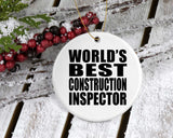 World's Best Construction Inspector - Circle Ornament