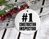 Number One #1 Construction Inspector - Circle Ornament