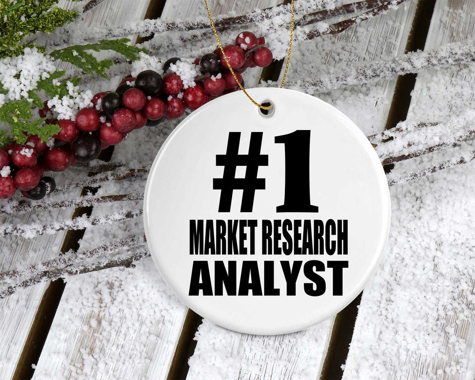 Number One #1 Market Research Analyst - Circle Ornament