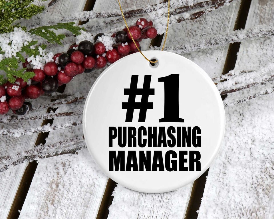 Number One #1 Purchasing Manager - Circle Ornament