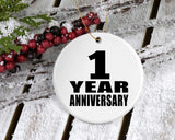 1st Anniversary 1 Year - Circle Ornament