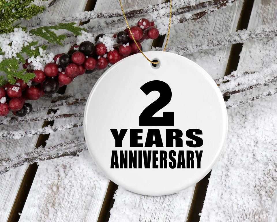 2nd Anniversary 2 Years - Circle Ornament