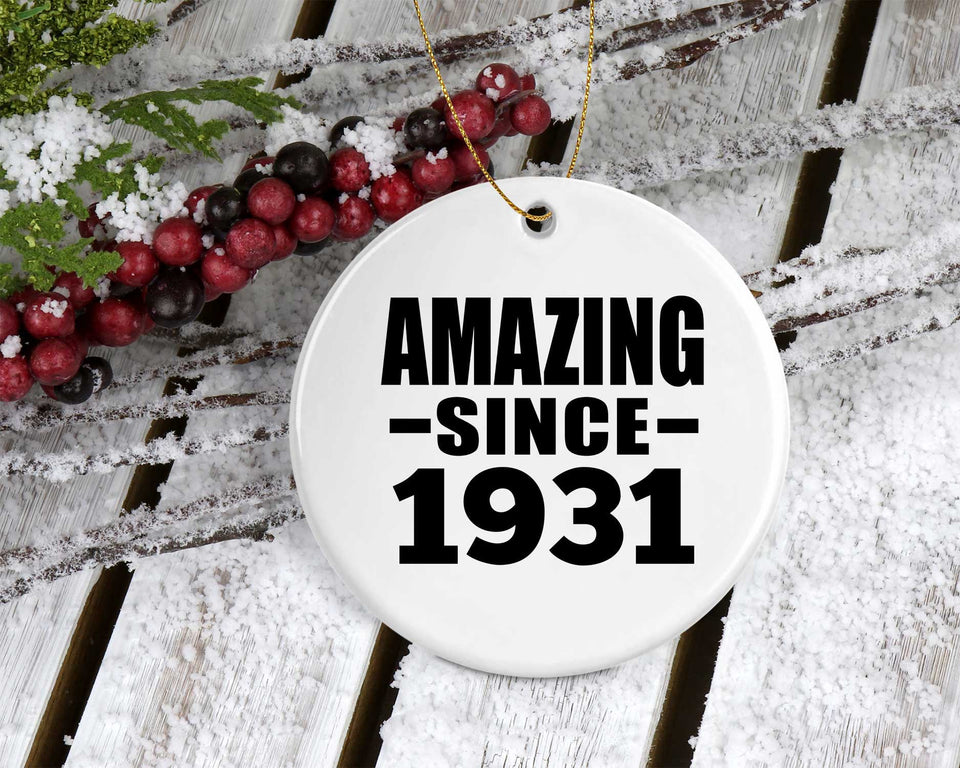 93rd Birthday Amazing Since 1931 - Circle Ornament