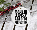 57th Birthday Made In 1967 Aged to Perfection - Circle Ornament