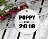 Poppy Established EST. 2019 - Circle Ornament