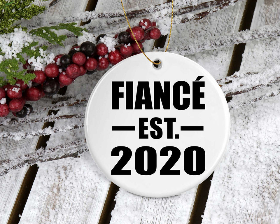Fiance Established EST. 2020 - Circle Ornament
