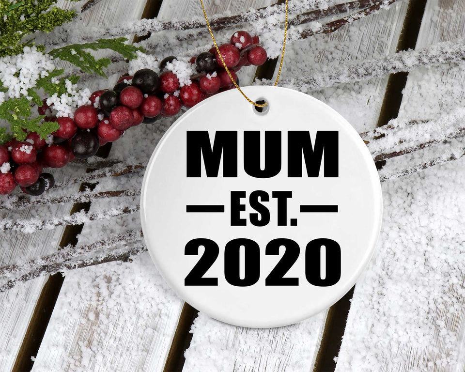 Mum Established EST. 2020 - Circle Ornament