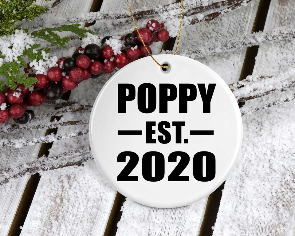 Poppy Established EST. 2020 - Circle Ornament