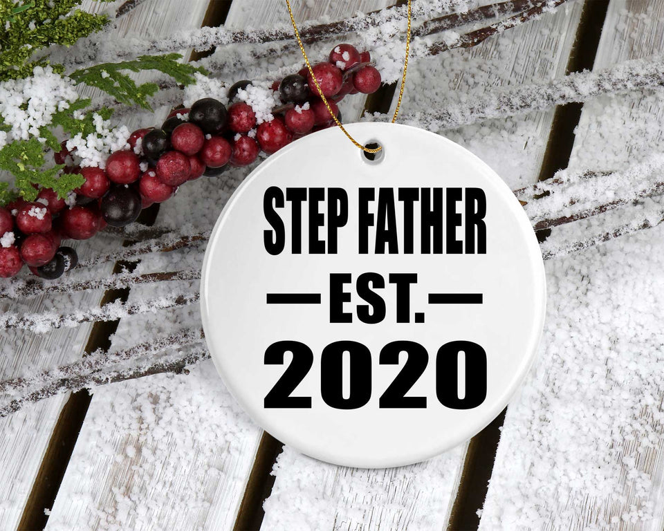 Step Father Established EST. 2020 - Circle Ornament