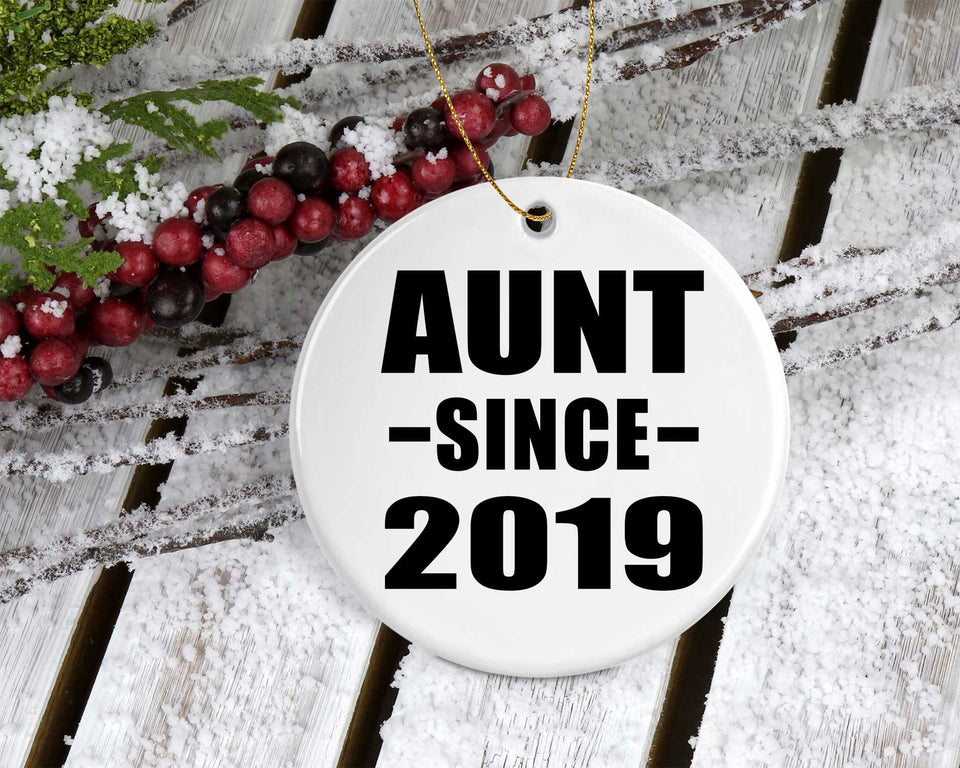Aunt Since 2019 - Circle Ornament