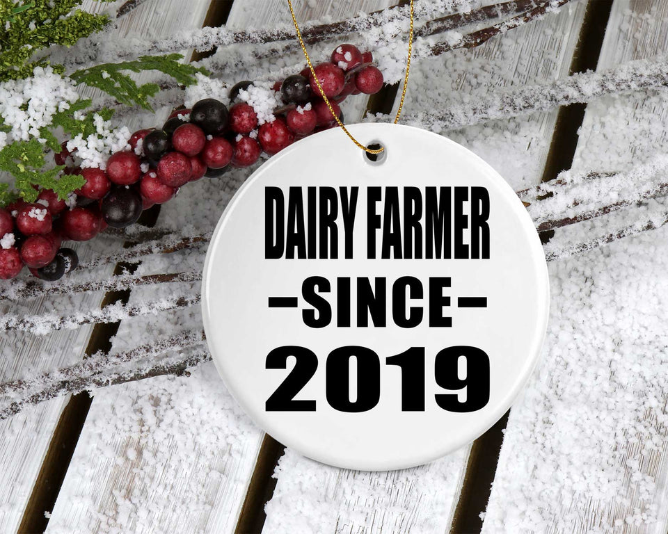 Dairy Farmer Since 2019 - Circle Ornament