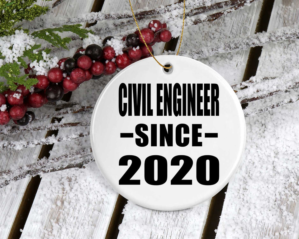 Civil Engineer Since 2020 - Circle Ornament