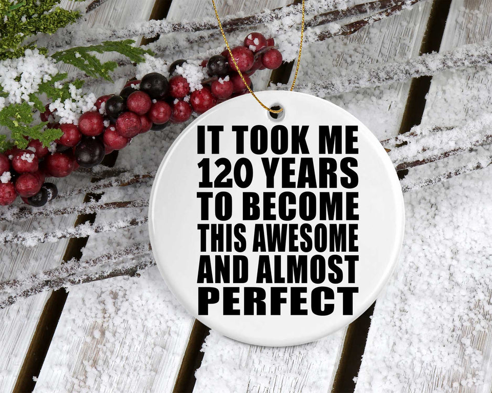 120th Birthday Took 120 Years To Become Awesome & Perfect - Circle Ornament