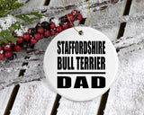 Staffordshire Bull Terrier Dad - Circle Ornament