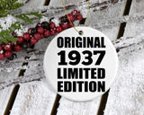 87th Birthday Original 1937 Limited Edition - Circle Ornament