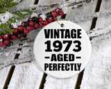 51st Birthday Vintage 1973 Aged Perfectly - Circle Ornament