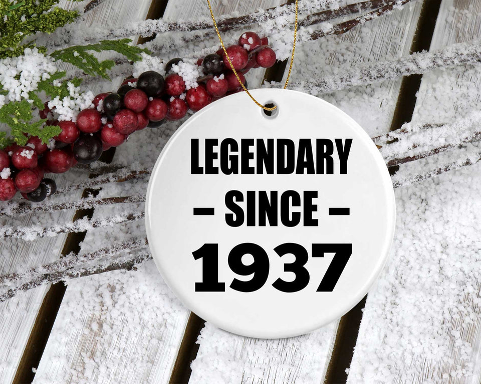 87th Birthday Legendary Since 1937 - Circle Ornament
