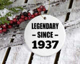 87th Birthday Legendary Since 1937 - Circle Ornament