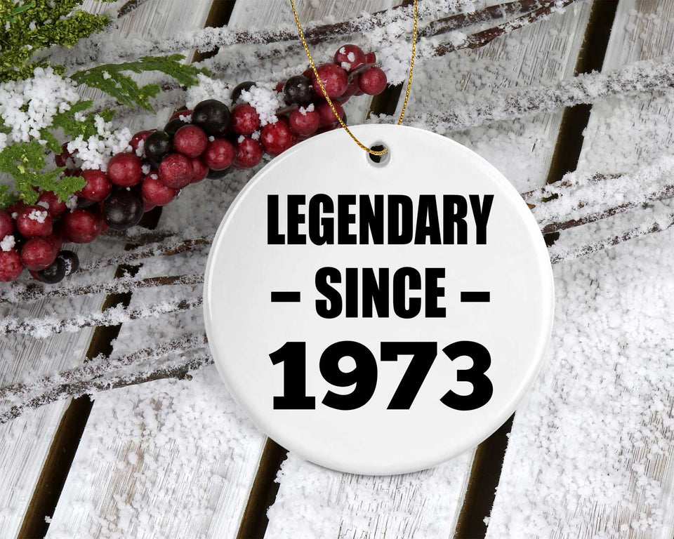 51st Birthday Legendary Since 1973 - Circle Ornament
